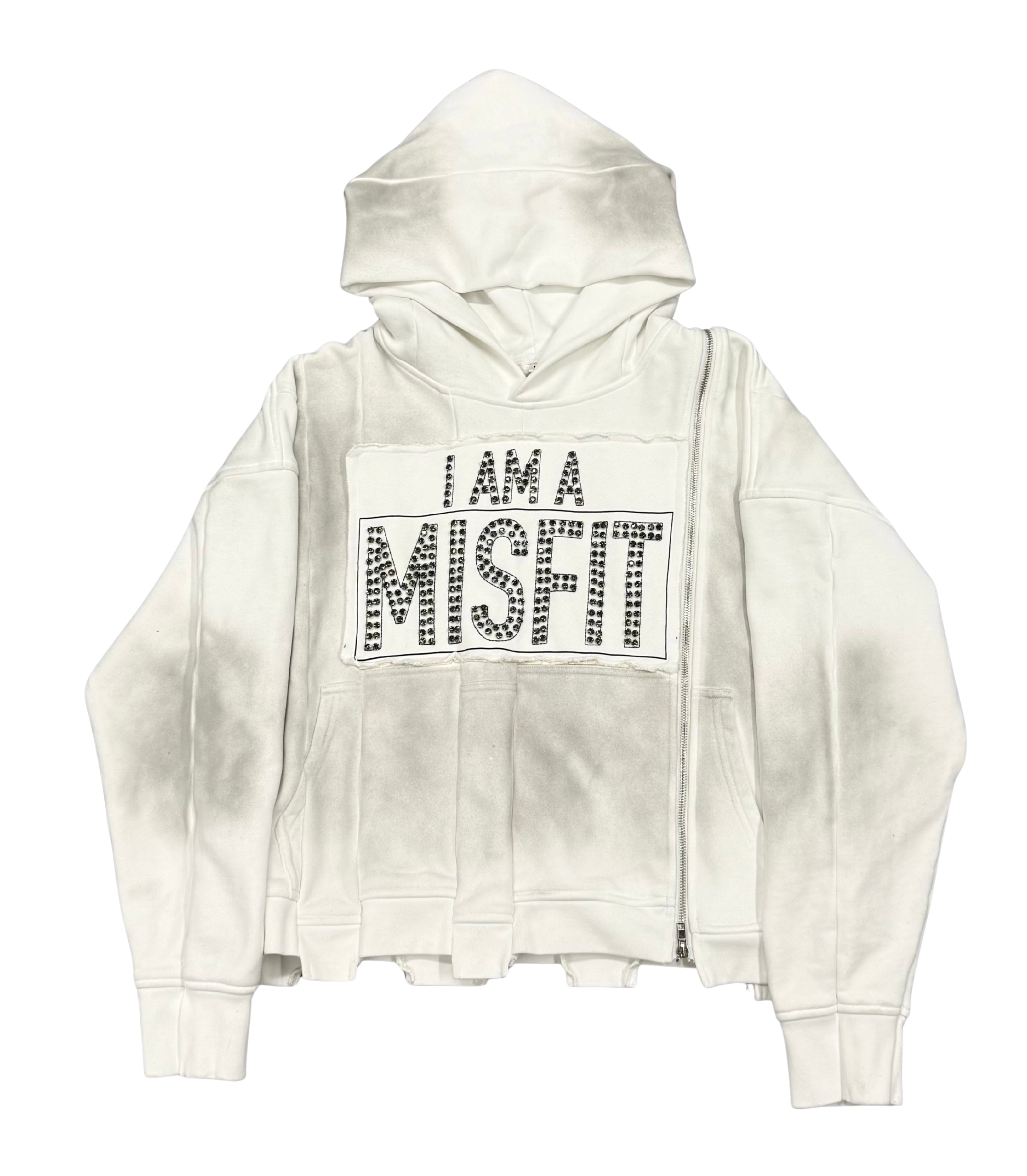 Worn Gem Note Side Zip